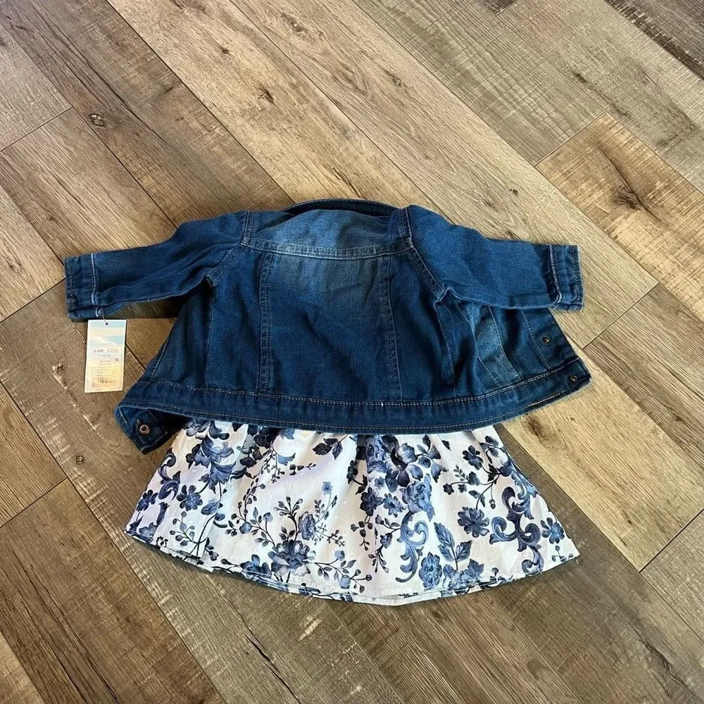 Mai & Mimi floral dress & jacket size 3/6m